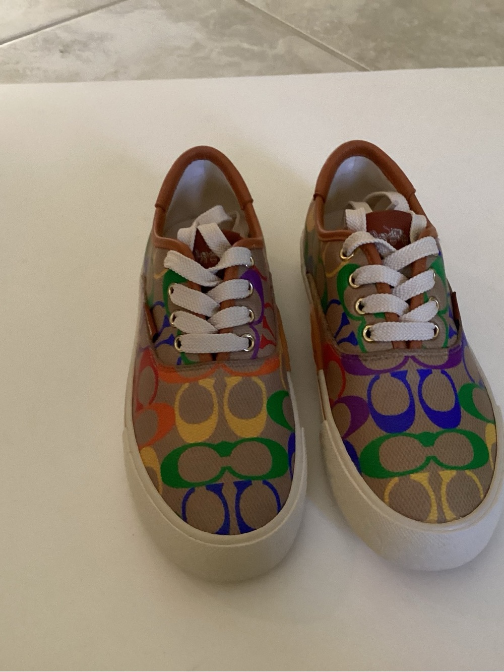New Women’s Size 5 Colorful Coach Sneakers